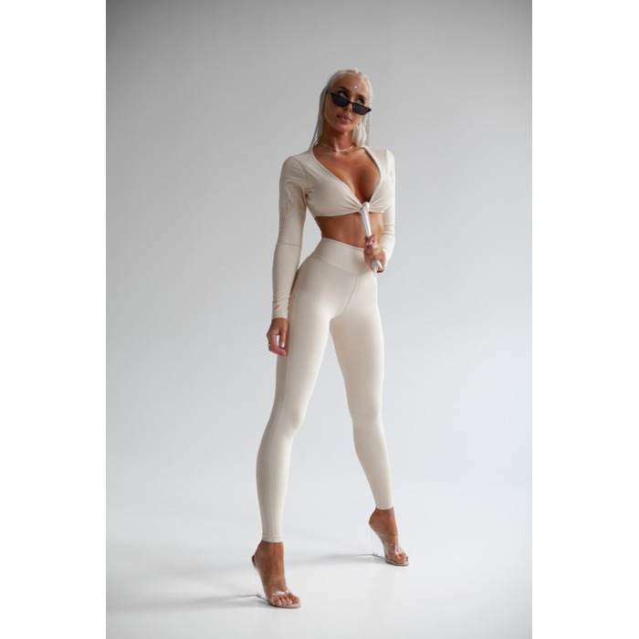 Легінси BEIGE LEGGING WITH STRAPS DETAIL ON THE BACK