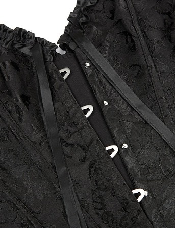 Сексуальный корсетный топ Star Night с цветочным узором, черный, XL (без коробки)