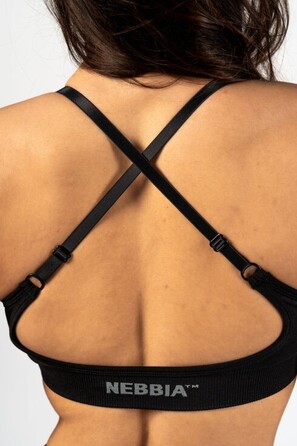 Топ Nebbia Medium-Support Sports Bra TOTALLY SEAMLESS Black 305