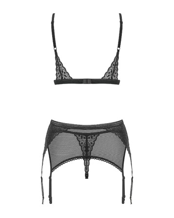 Комплект Obsessive Shibu 3-pcs set black L/XL