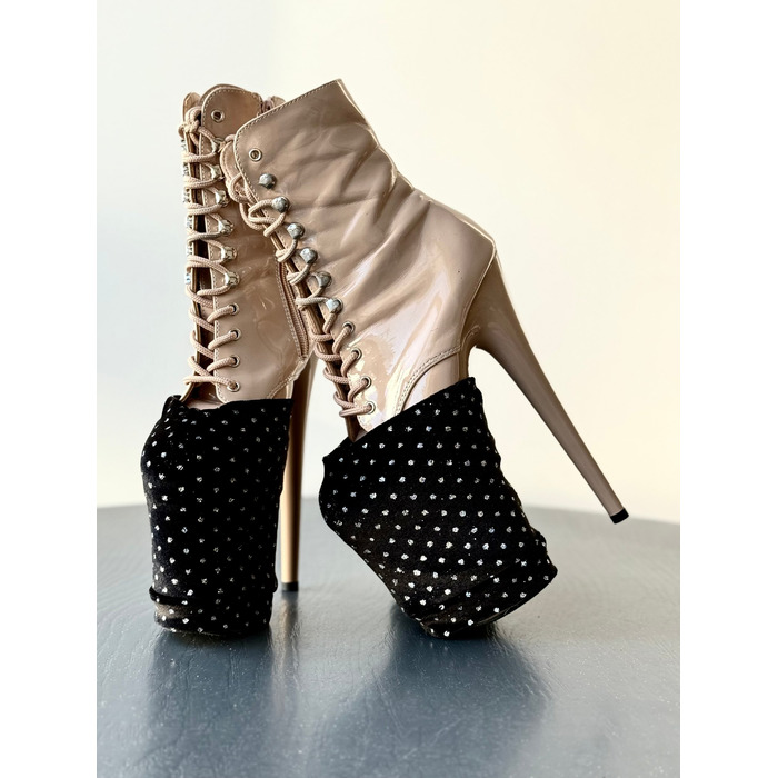 Захисти для Взуття Velvet Shine для Pole Dance Heels Блиск Захист та Сценічний Ефект - чорний у лінії