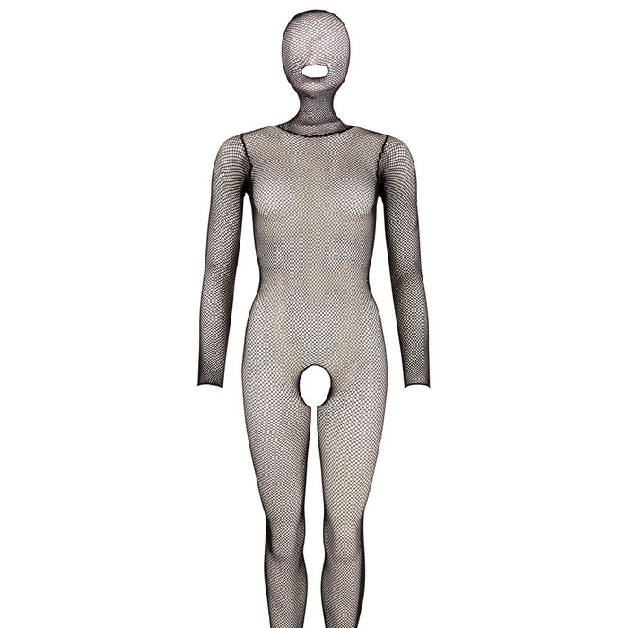 Комбінезон-маска з відкритим доступом NO:XQSE Catsuit Maske чорний, S-L