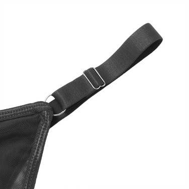 Платье-пеньюар макси с разрезами Star Night с трусиками, с кружевом, черное, S