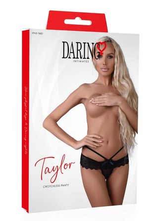 Трусики з відкритим доступом Daring Intimates Taylor чорні, L-XL