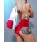 Бархатные шорты Velvet Classic с высокой посадкой для Pole Dance, High Heels и сценических выступлений — красный