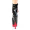 Чоботи Pleaser Adore-1020BR-H на підборах 7 дюймів, двоколірні черевики на шнурівці 2 3/4 дюйма PF, блискавка збоку, чорні/червоні