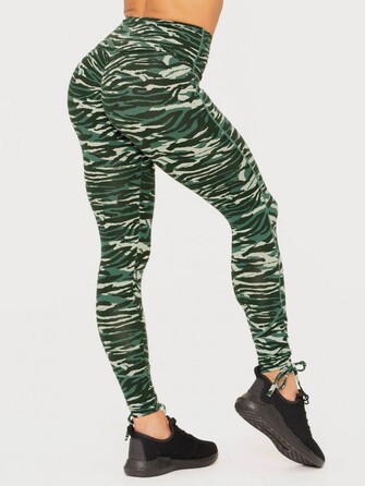 Женские спортивные тайтсы для кроссфитнеса Ryderwear Wild Scrunch Bum Green