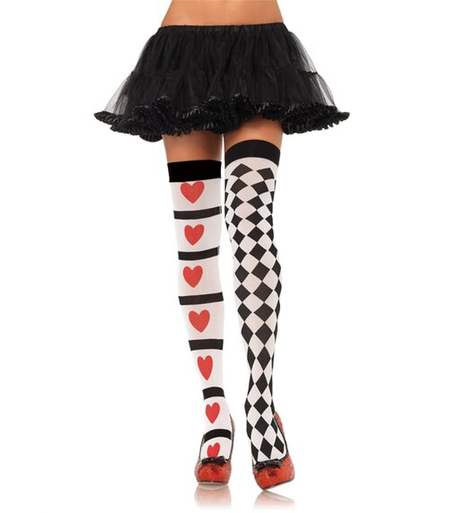 Високі панчохи ARLEQUIN & HEART Leg Avenue O\S