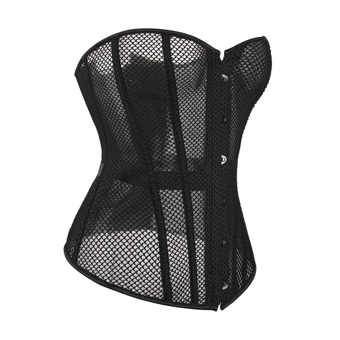 Корсет из сетки Star Night с крючками и шнуровкой, черный, M (без коробки)
