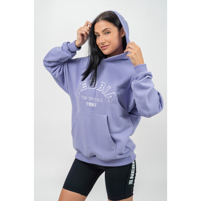 Худі Nebbia Branded Oversized Hoodie Gym Rat Light Purple 256