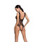 Боді Passion BS086 з вертикальною сіткою та відкритим доступом, чорний, One Size