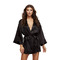 Атласний халат ALL SATIN ROBE BLACK, XL
