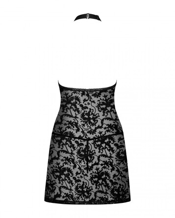 Пеньюар C трусиками Obsessive Softily chemise Black S\M
