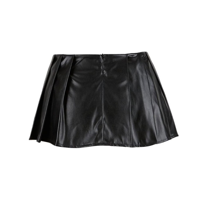 Корсет с юбкой Star Night Sexy Leather и трусиками в комплекте, черный, М