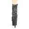 Чоботи Pleaser Adore-1020SPLAT *7-дюймовий каблук, 2 3/4-дюймові черевики на шнурівці спереду з PF, бічна блискавка, срібляста голограма/чорний