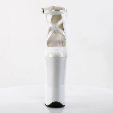 Туфли-лодочки Beyond-087 *10 дюймов, каблук 10 дюймов, высота 6 1/4 дюйма, ремешок крест-накрест на щиколотке, белые