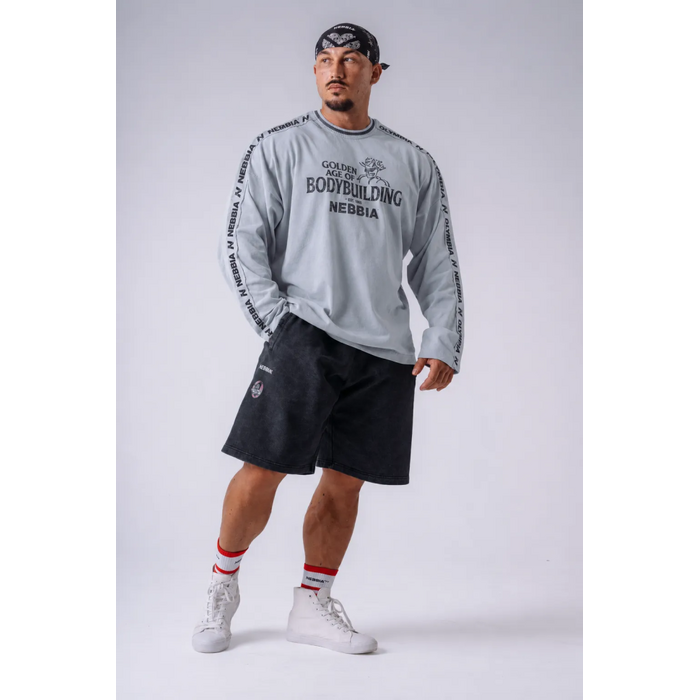 Лонгслів чоловічий NEBBIA x Olympia Long Sleeve T-Shirt Light Grey 952