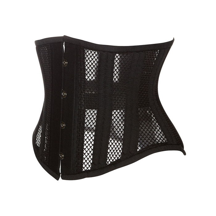 Корсет із сітки Star Night Steel Bones Grid Corsets з гачками і шнурівкою, чорний, M (без коробки)