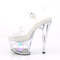 Босоножки Pleaser Moon-708DIA *7 дюймов, каблук 7 дюймов, 2 3/4 дюйма, вырез, ремешком на щиколотке, PF, с бриллиантами, прозрачные