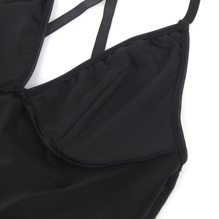 Платье с чокером, глянцевое Star Night Wet Look с имитацией винила, черное, M