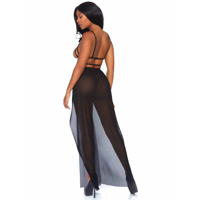 Платье эротичное с открытой грудью S/M Leg Avenue, черное