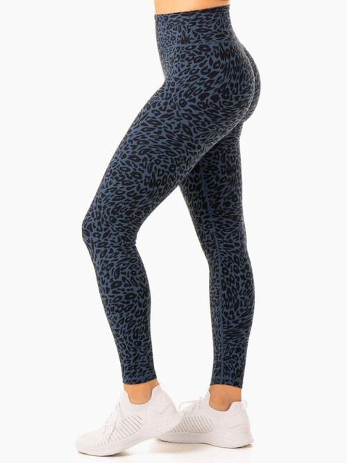Леггинсы Rotation High Waisted Scrunch Leggings - Navy Leopard