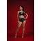 Sparkle Lurex Set — Блискучий Комплект із Велюровим Топом і Шортами для Танців та Сцени - чорний у смуги