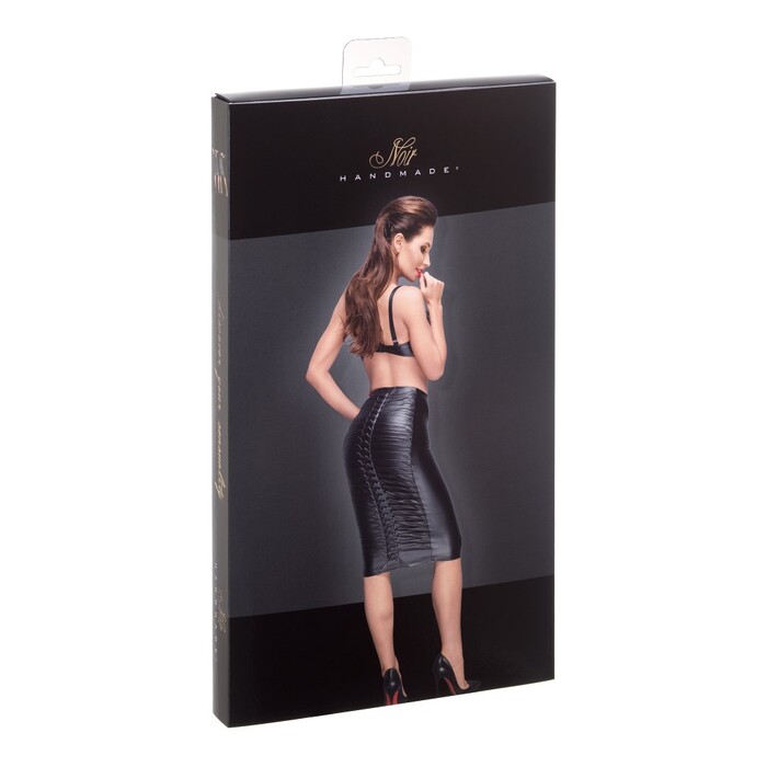 Юбка с декоративными складками F177 Noir Handmade M