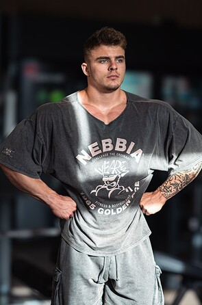 Футболка Nebbia Washed Rag Top GOLDEN AGE Black 788