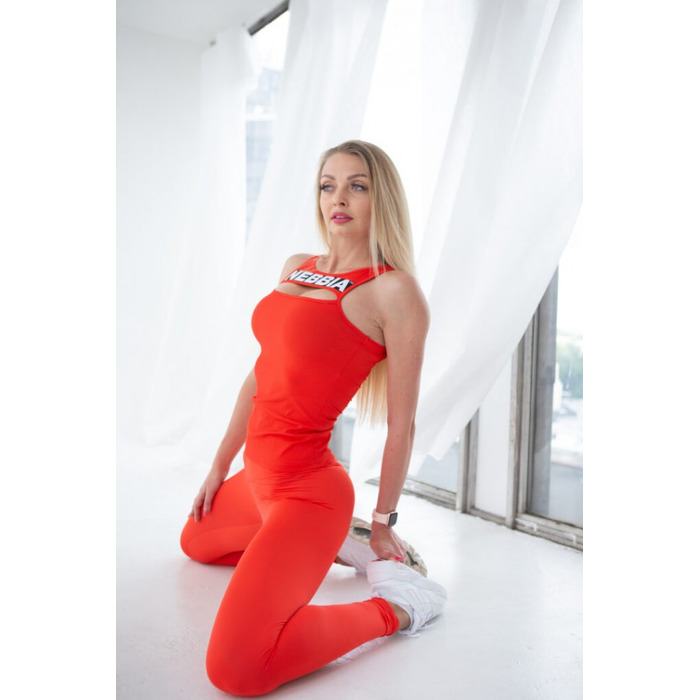 Майка Nebbia Tank Top 678 Red обтягуюча спортивна, плоскі шви