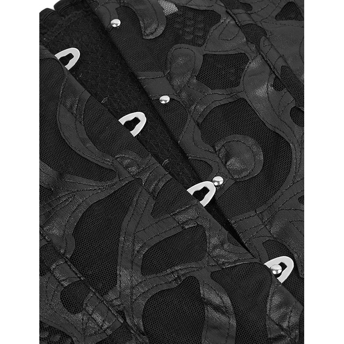 Корсет из сетки с узором Star Night с крючками и шнуровкой, с трусиками в комплекте, S (без коробки)