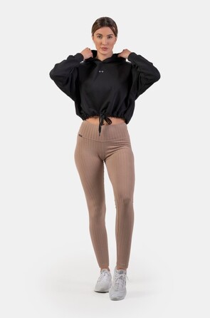 Легінси Organic Cotton Ribbed High-Waist Leggings 405 Brown