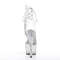 Ботинки Pleaser Stardance-1018C-7, каблук 7 дюймов, 2 3/4 дюйма, открытый носок и пятка, молния сбоку, прозрачные
