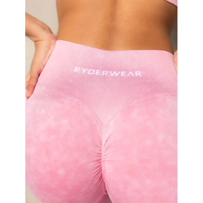 Легінси Ryderwear Stonewash Scrunch Seamless Leggings - Pink Stonewash