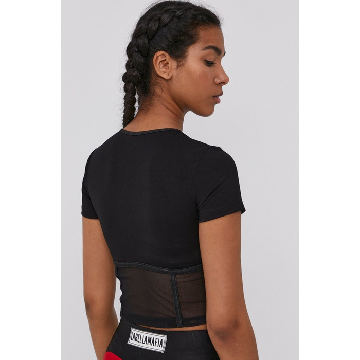 Топ Labellamafia CROPPED Black Night Black Tule 21315