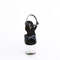Босоножки Pleaser Adore-709HT, каблук 7 дюймов, тонированный ремешок на щиколотке шириной 2 3/4 дюйма, чёрные с голограммой/прозрачные