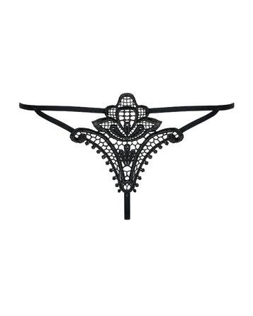 Стрінги Obsessive Luiza напівпрозорі з мереживом, S/M