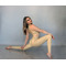 Classic — Легінси з V-поясом для pole dance та фітнес-тренувань - бежевий