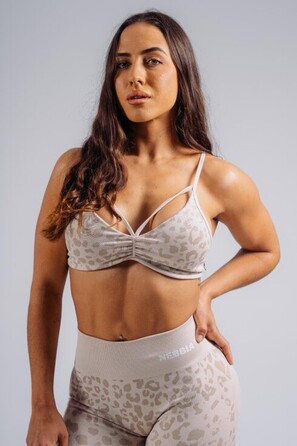 Топ Nebbia Medium Support Leopard Sports Bra PRIMAL Cream Leopard 854