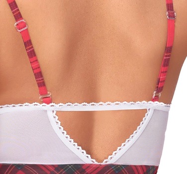 Костюм школярки Cottelli, червоно-білий, 2 предмети, розмір S