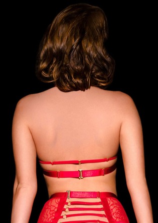 Бюстгальтер открытый OhMyG! Paris Half Bra кружевной, красный, M/L