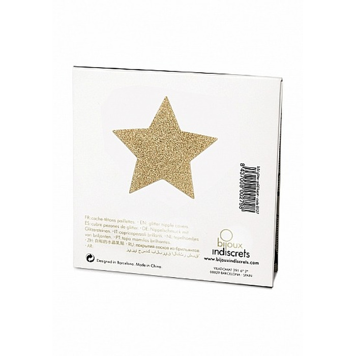 Украшение для грудей Flash Золотая звезда, Bijoux Indiscrets