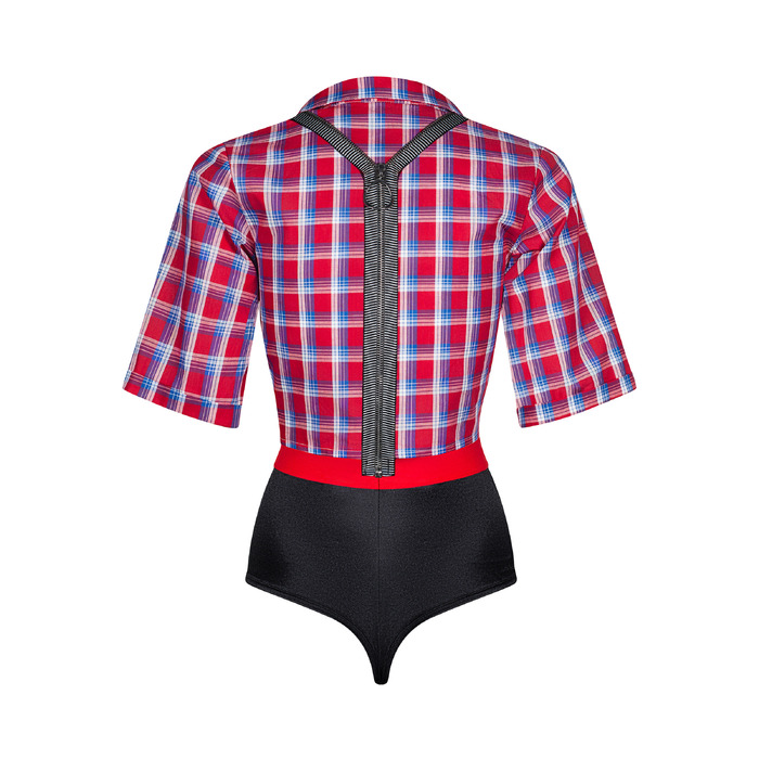 Костюм для рольових ігор Obsessive Worker Girl Чорно-червоний S\M