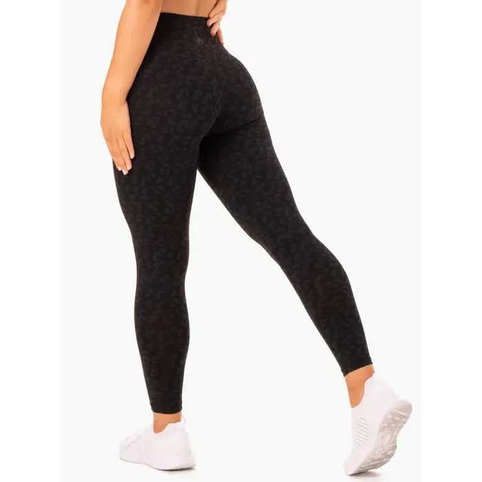 Леггинсы Ryderwear Hybrid Full Length Leggings - Black Leopard