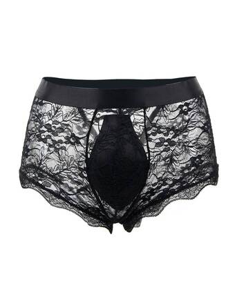Сексуальні чорні мереживні труси Star Night для чоловіків, S