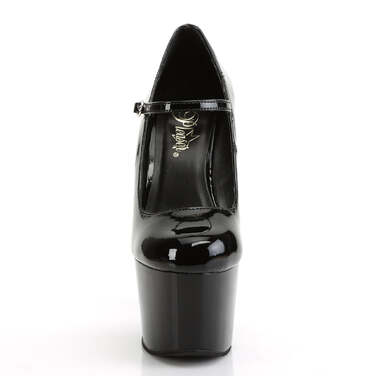 Шльопанці Adore-787 на підборах 7 дюймів, туфлі-лодочки Мері Джейн 2 3/4 дюйма, чорні