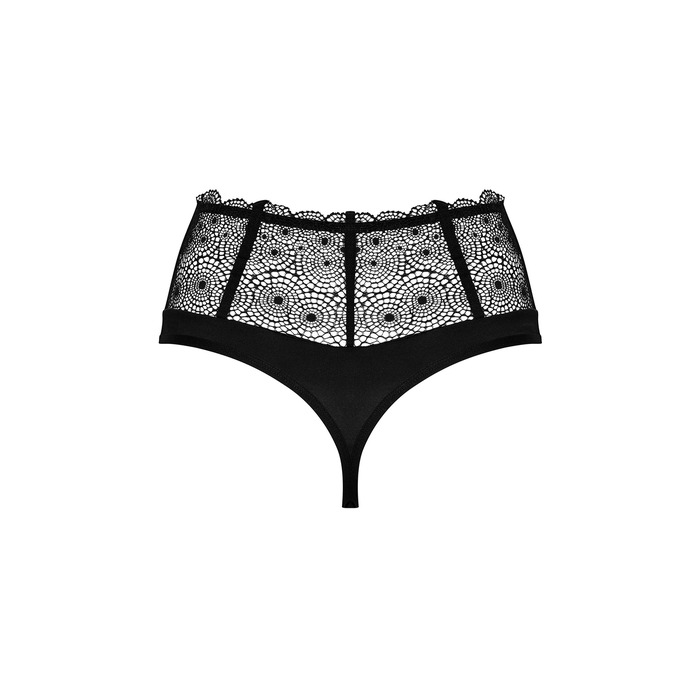 Високі трусики-стрінги Obsessive Sharlotte panties black XXL