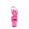 Босоніжки Pleaser Adore-709 на підборах 7 дюймів, босоніжки з ремінцем на щиколотці 2 3/4 дюйма, рожеві