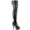 Сапоги Pleaser Delight-3063, каблук 6 дюймов, ботфорты с PF-застежкой сзади 1 3/4 дюйма, молния сбоку, чёрные