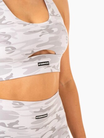Топ Base Racer Back Sports Bra - Grey Camo